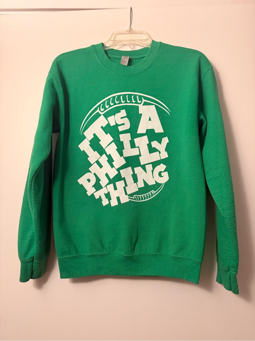 Gildan Green Crewneck Sweatshirt with White Graphic